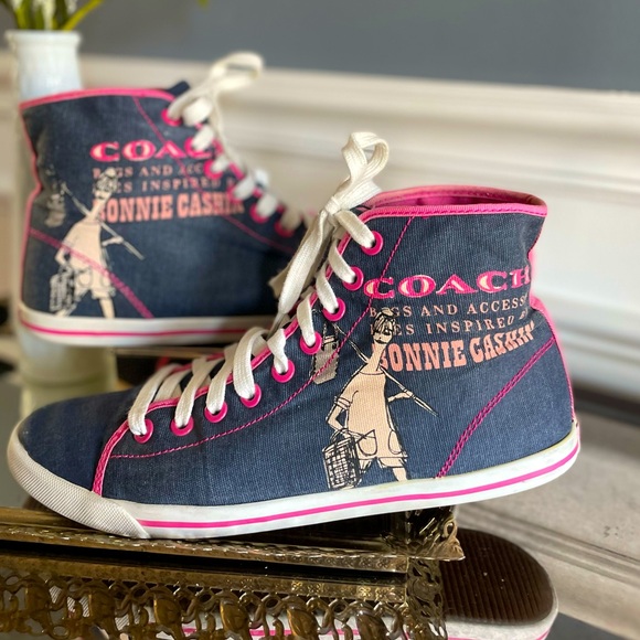 Coach RARE Bonnie Cashin High Top Sneakers- size 10 - Picture 2 of 7